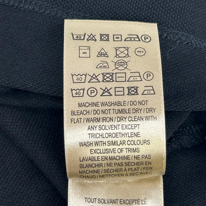 BURBERRY Logo Embroidered Short Sleeve Polo Black Size S