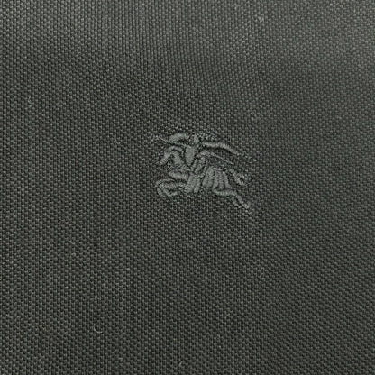 BURBERRY Logo Embroidered Short Sleeve Polo Black Size S