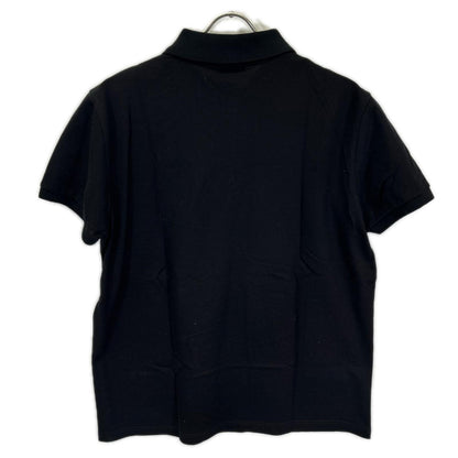 SAINT LAURENT PARIS Embroidered Polo Black Size L