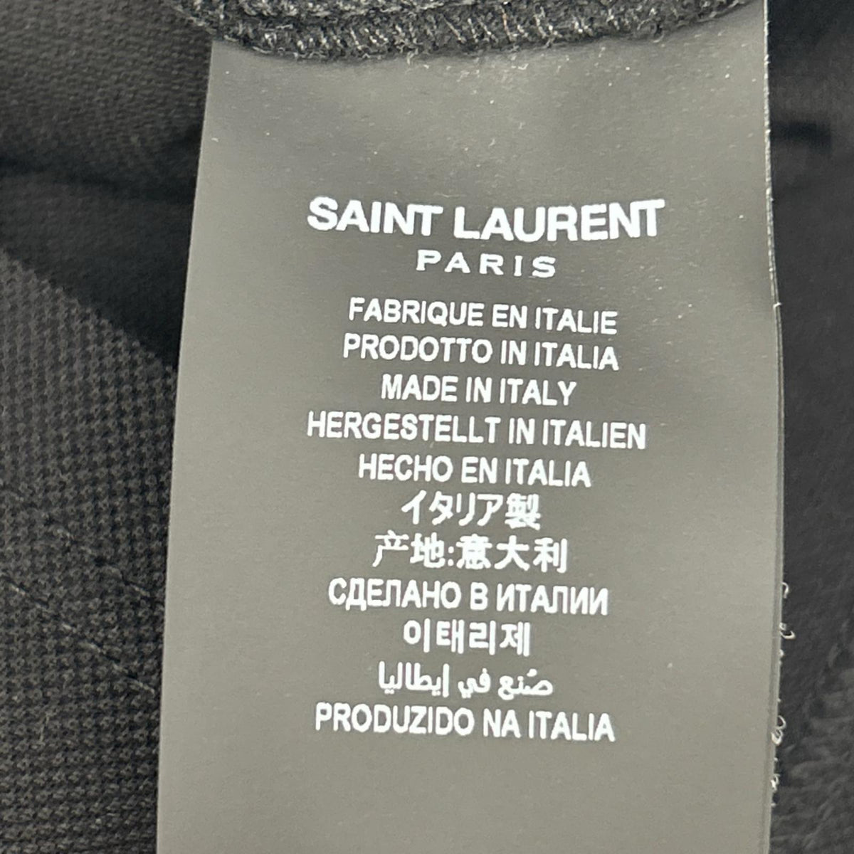 SAINT LAURENT PARIS Embroidered Polo Black Size L