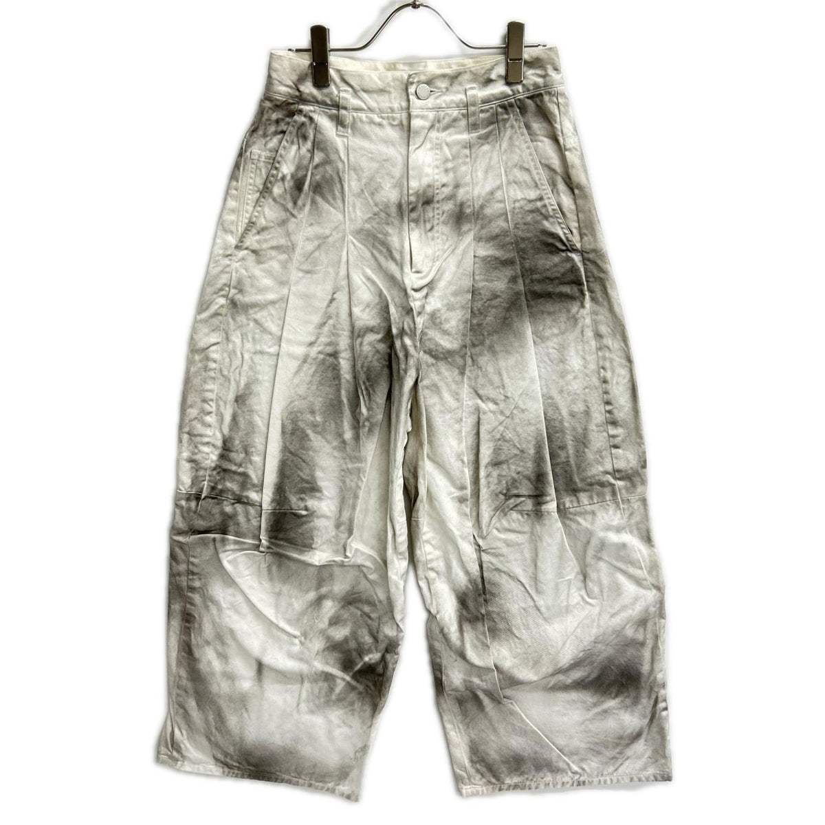 SHINYAKOZUKA 25SS Washed Hi Baggy Cotton Pants White Size XS