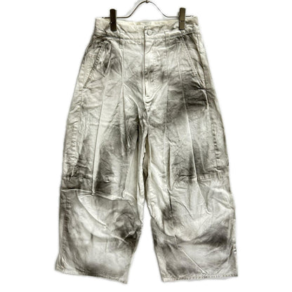 SHINYAKOZUKA 25SS Washed Hi Baggy Cotton Pants White Size XS