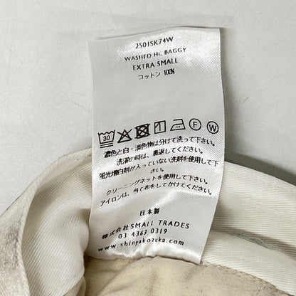 SHINYAKOZUKA 25SS Washed Hi Baggy Cotton Pants White Size XS