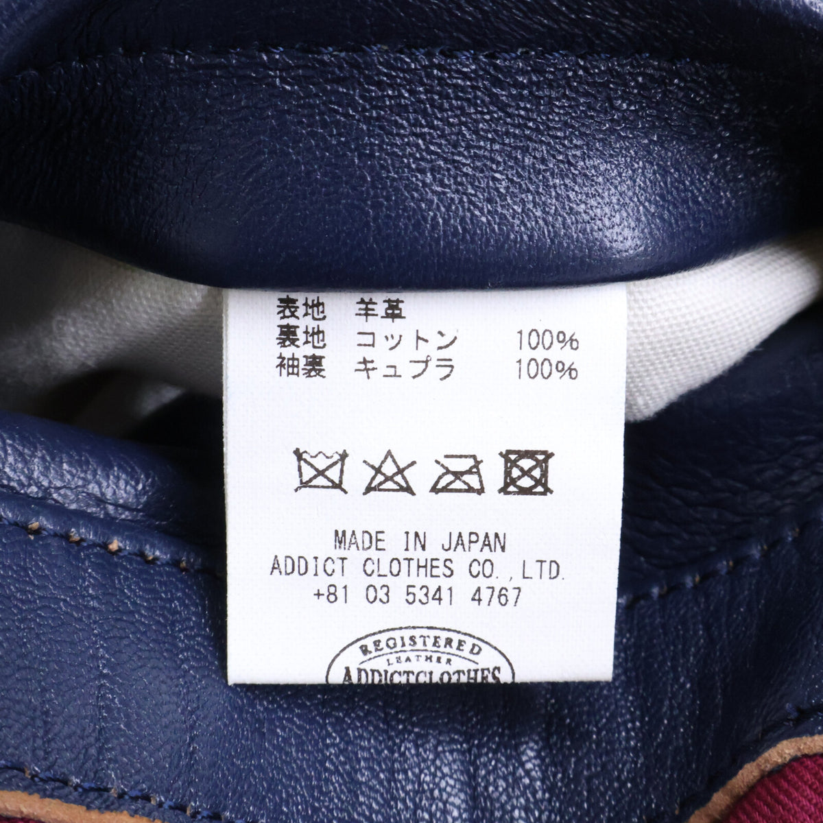 ADDICT CLOTHES AD-02L Sheepskin Double Jacket Blue Size 38