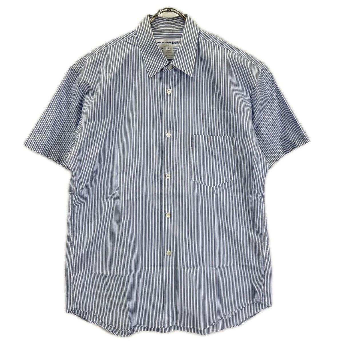 COMMEdesGARCONS SHIRT Light Blue Forever Stripe Shirt Size S