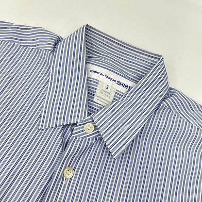 COMMEdesGARCONS SHIRT Light Blue Forever Stripe Shirt Size S