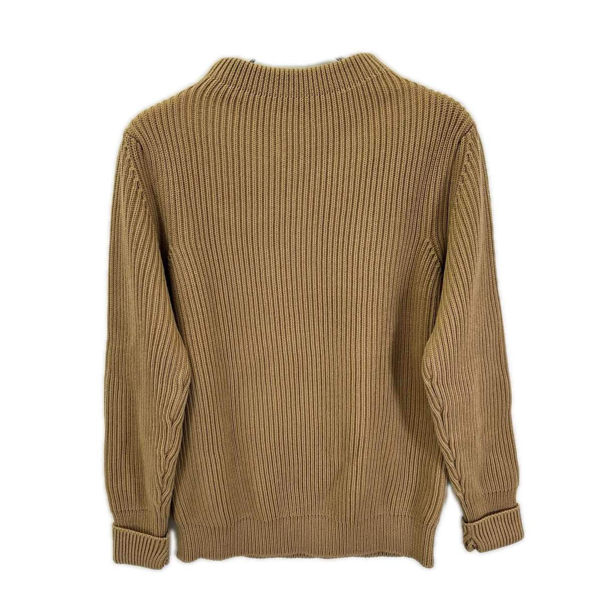 ANDERSEN-ANDERSEN Mock Neck Beige Knit Sweater Size S
