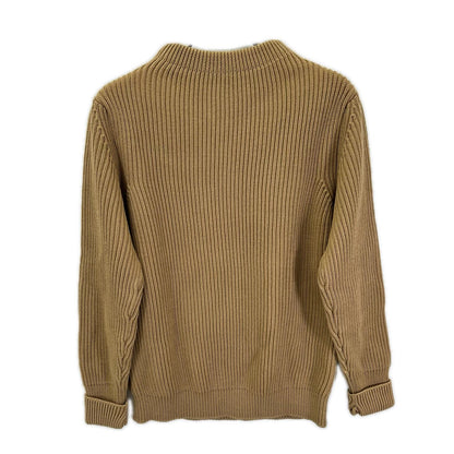 ANDERSEN-ANDERSEN Mock Neck Beige Knit Sweater Size S