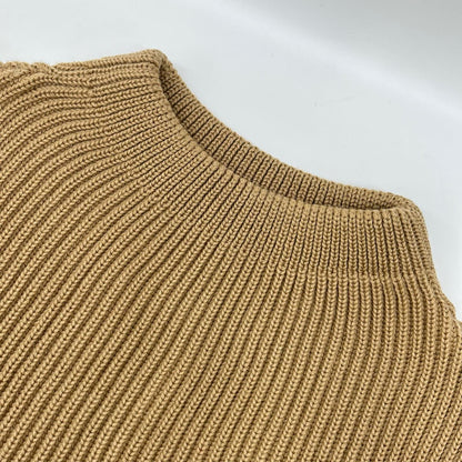 ANDERSEN-ANDERSEN Mock Neck Beige Knit Sweater Size S