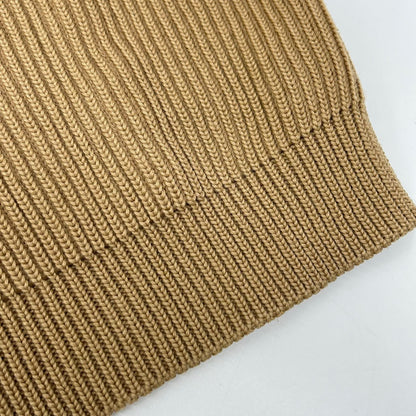 ANDERSEN-ANDERSEN Mock Neck Beige Knit Sweater Size S