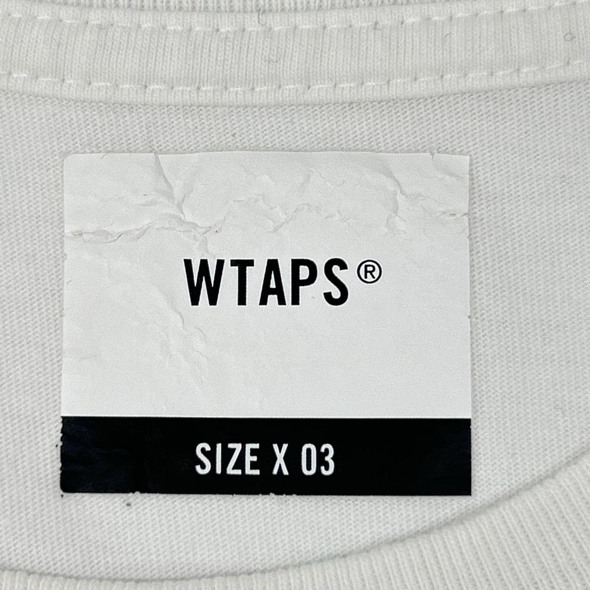 W)TAPS White Cotton CIRCA TEE Print T-Shirt Size X03