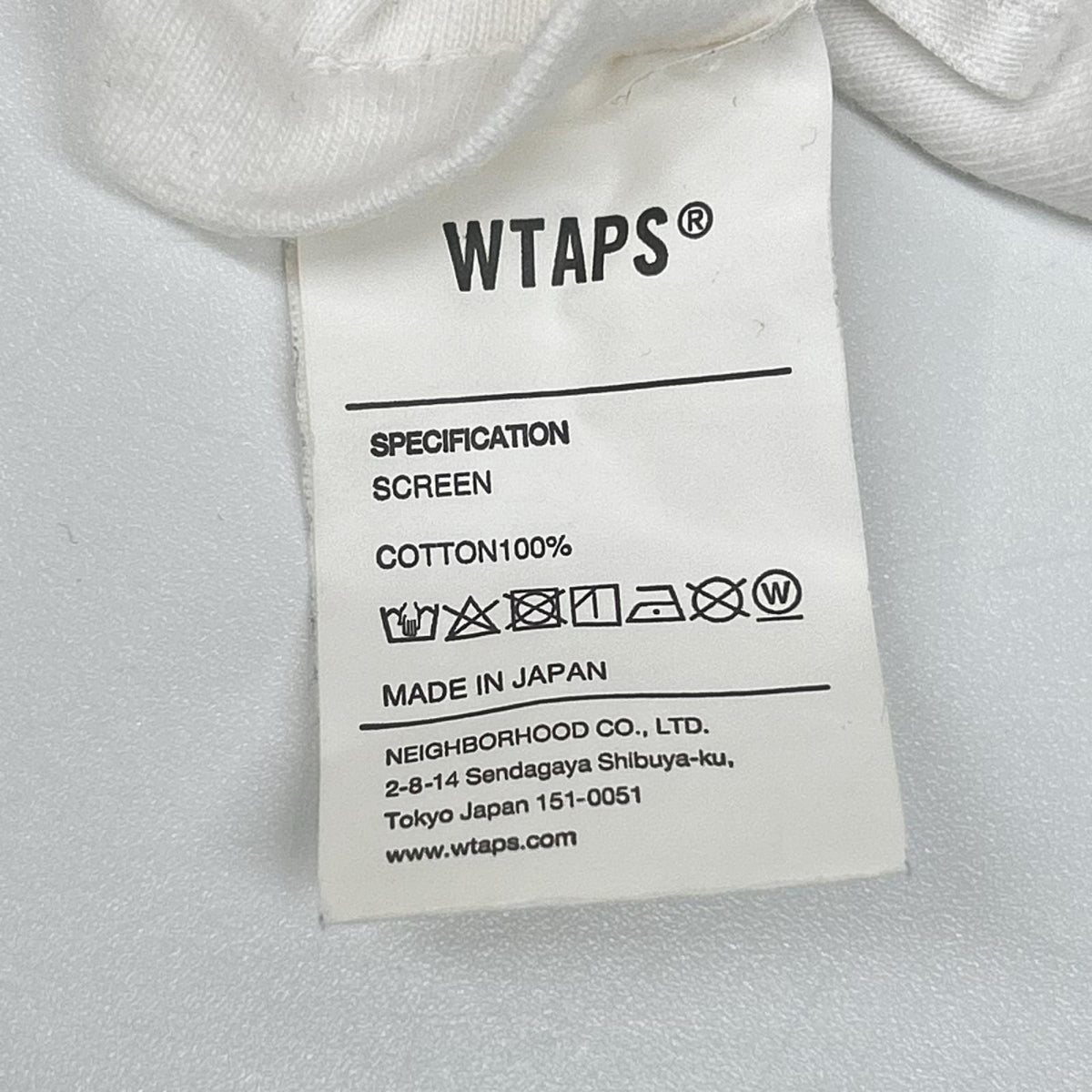 W)TAPS White Cotton CIRCA TEE Print T-Shirt Size X03