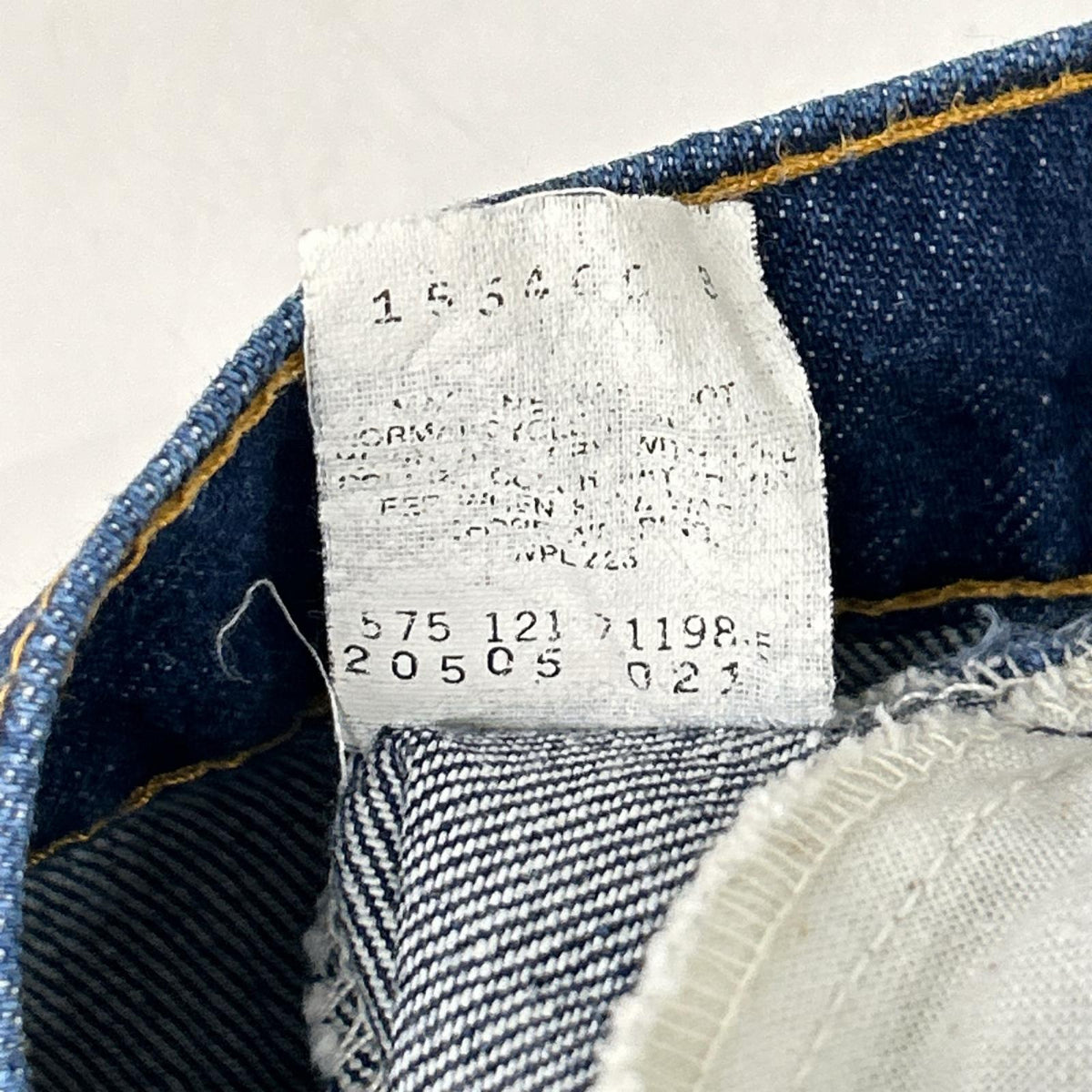LEVI'S 90s 505 Orange Tab Tapered Indigo Jeans Size 36×33