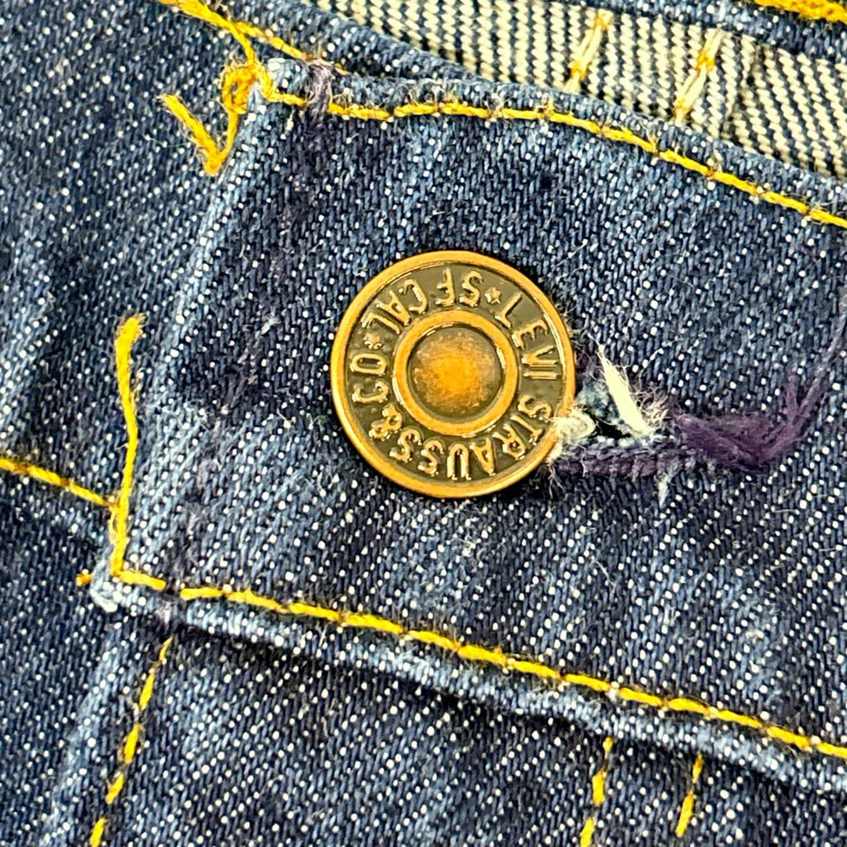 LEVI'S 90s 505 Orange Tab Tapered Indigo Jeans Size 36×33