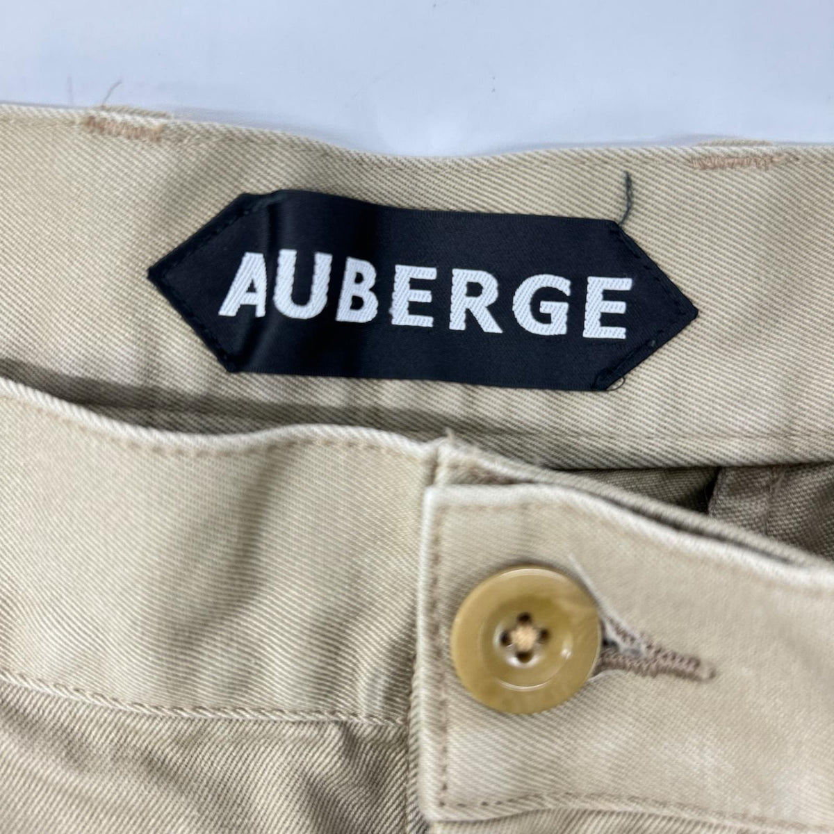AUBERGE Beige M52 Tapered Chino Pants Size 42