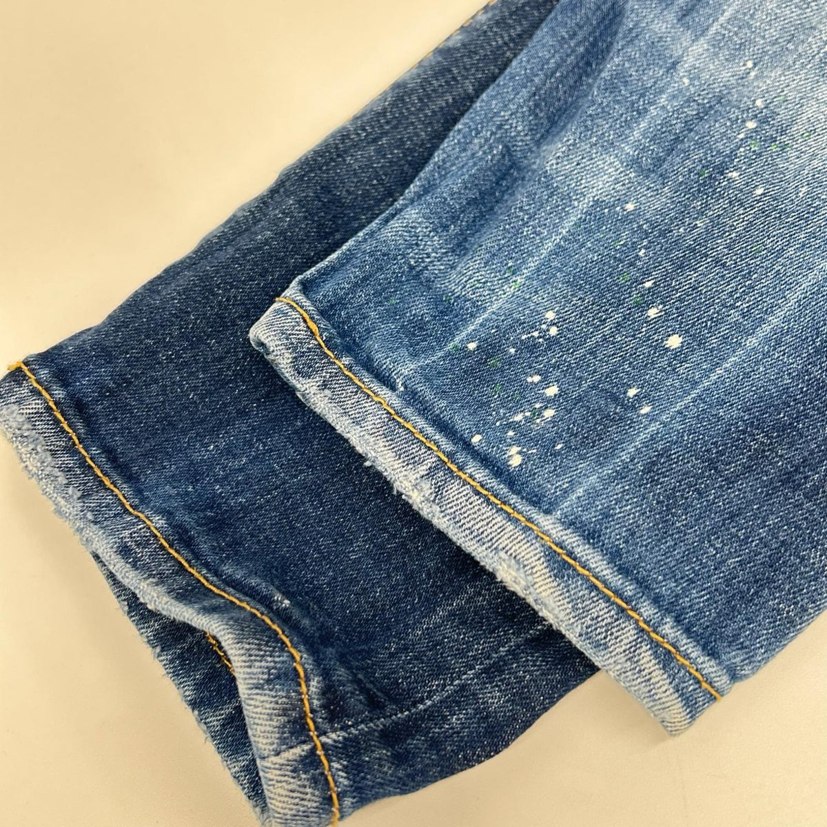 Dsquared2 DSQUARED Indigo Skinny Dan Damaged Paint Size 44