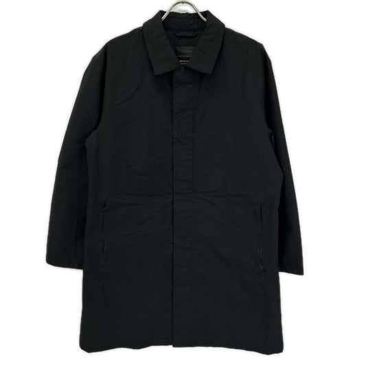 Z Zegna THERMORE Fly Front Bal Collar Coat Black Size L