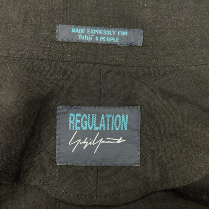 REGULATION Yohji Yamamoto Linen High Jacket Black Size S