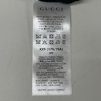 GUCCI 615811 Velour Track Pants Black Sweatpants Size XXS