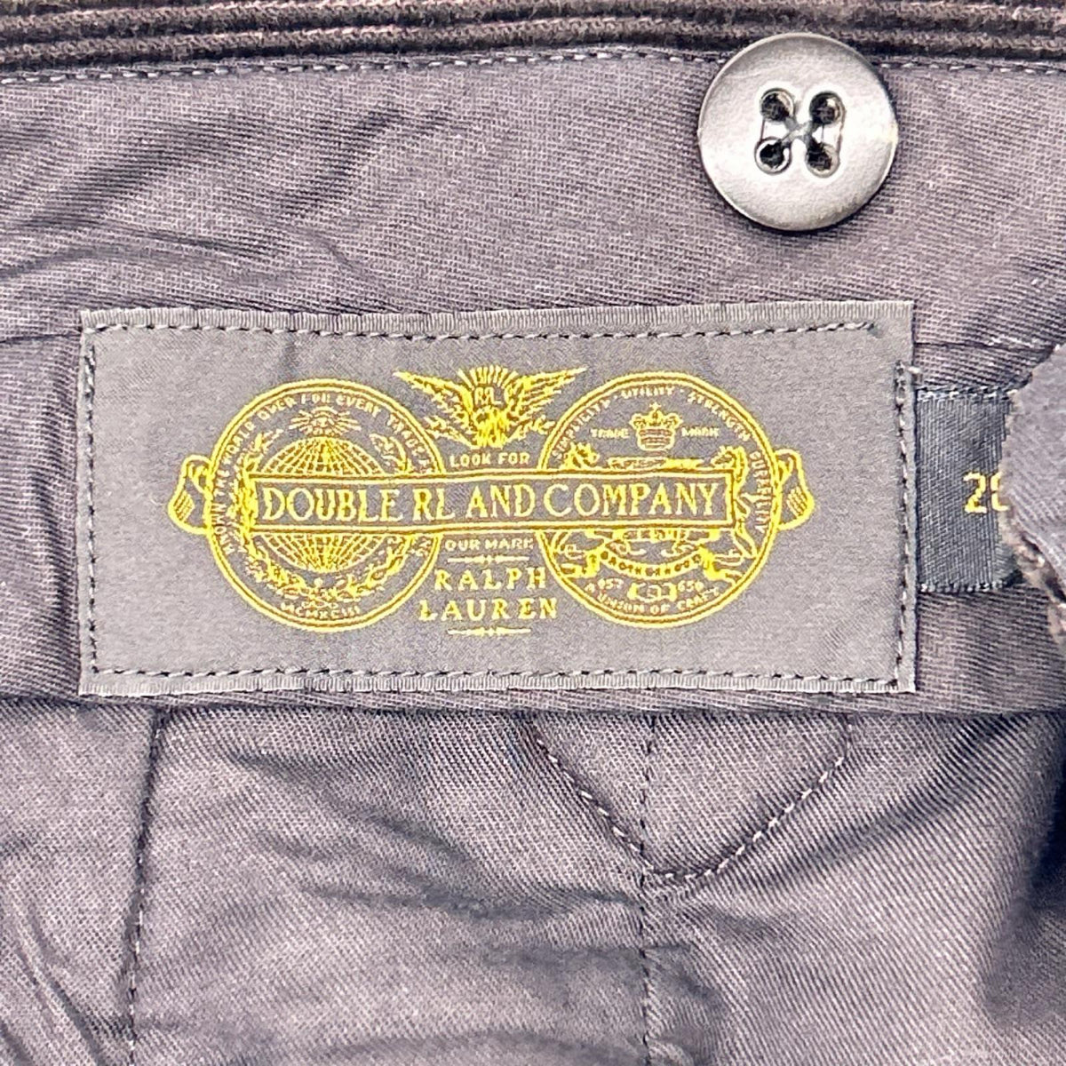 RRL Italian Dark Brown Corduroy Tapered Pants Size 28