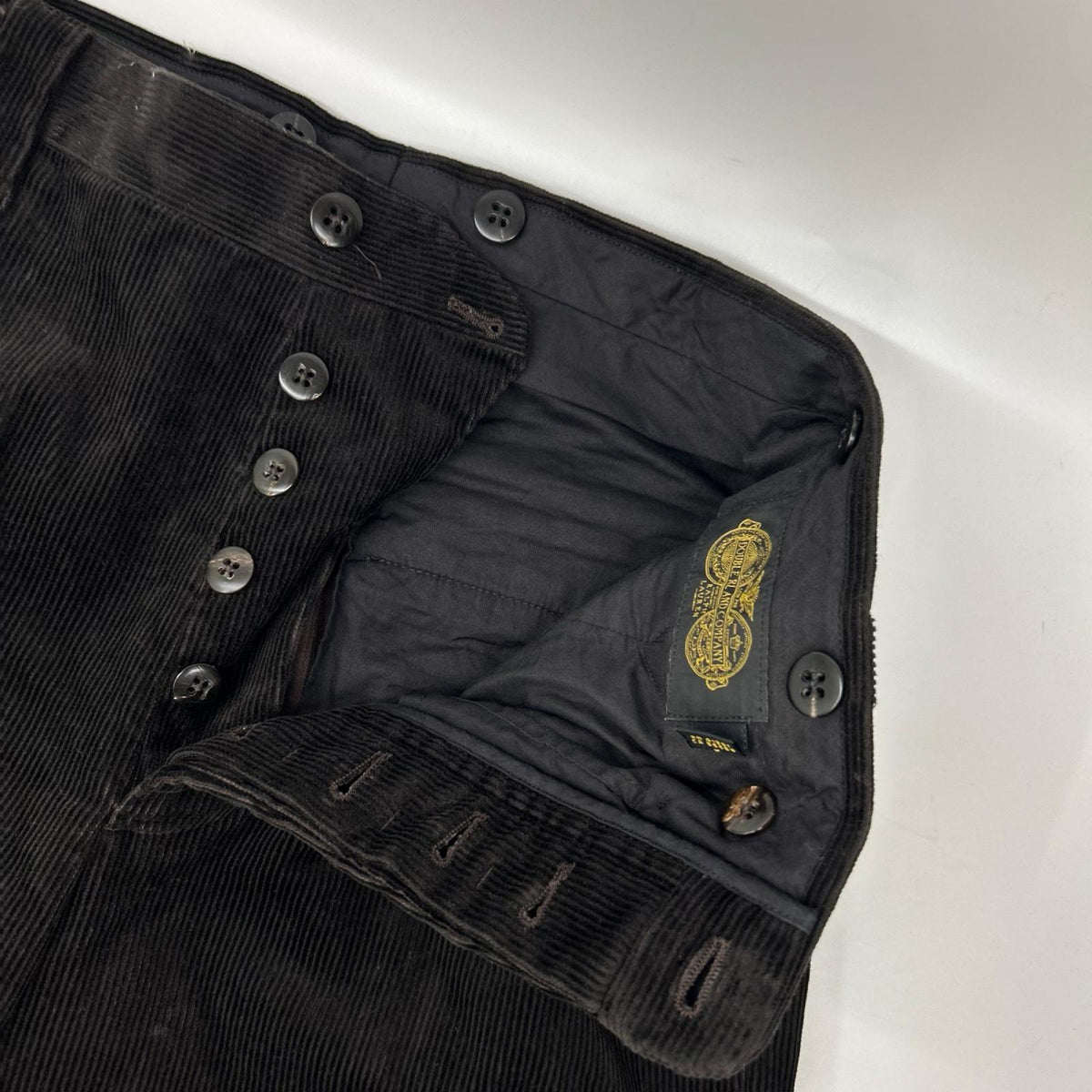 RRL Italian Dark Brown Corduroy Tapered Pants Size 28