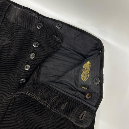 RRL Italian Dark Brown Corduroy Tapered Pants Size 28