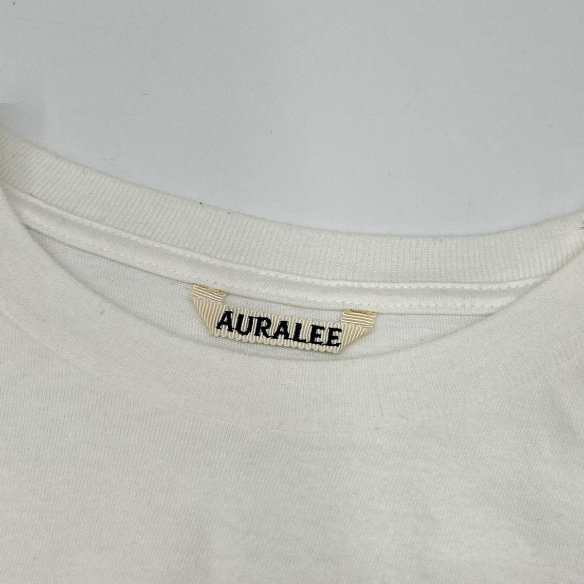 AURALEE 26SS Brushed Organic Cotton T-Shirt White Size 4