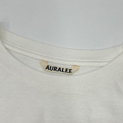 AURALEE 26SS Brushed Organic Cotton T-Shirt White Size 4