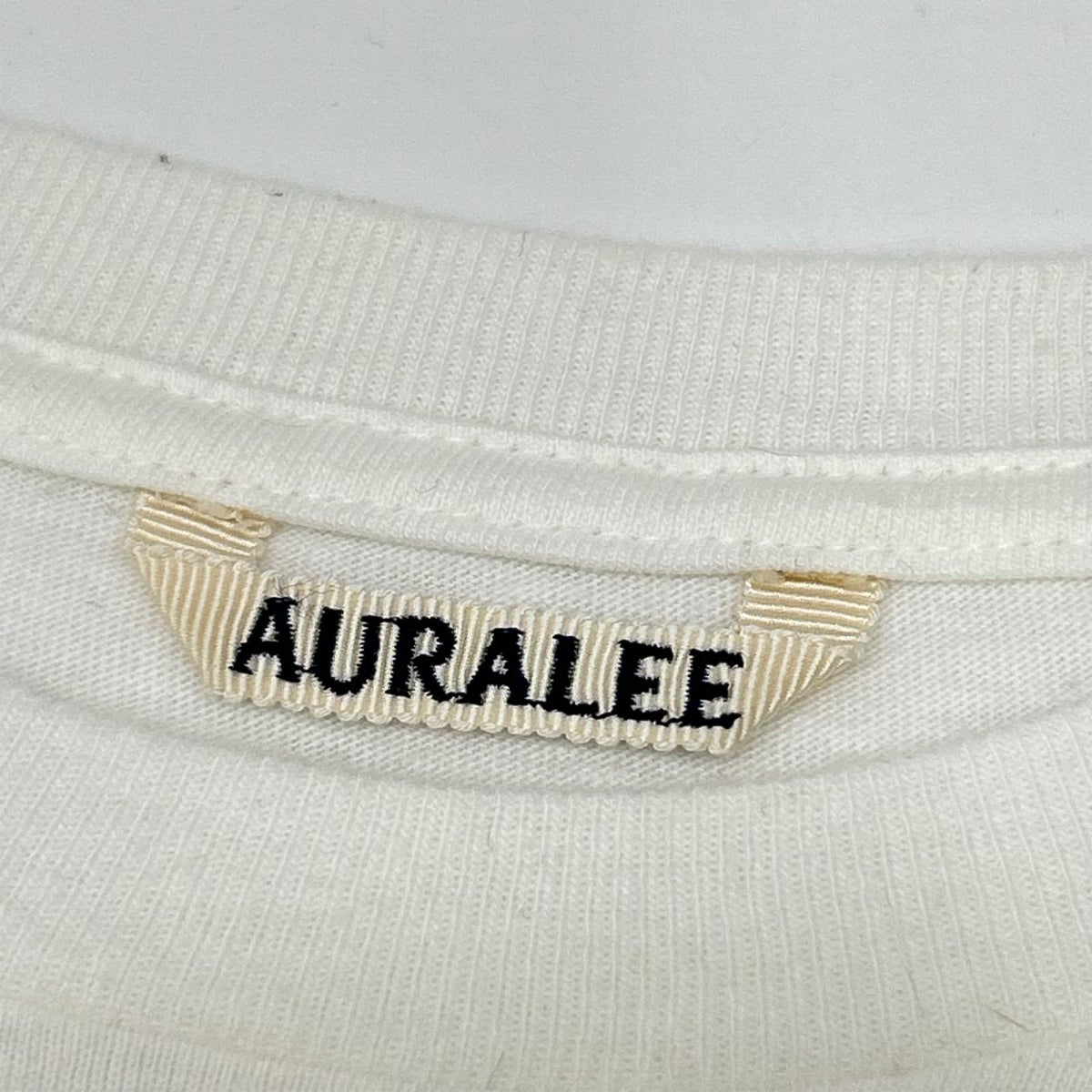 AURALEE 26SS Brushed Organic Cotton T-Shirt White Size 4