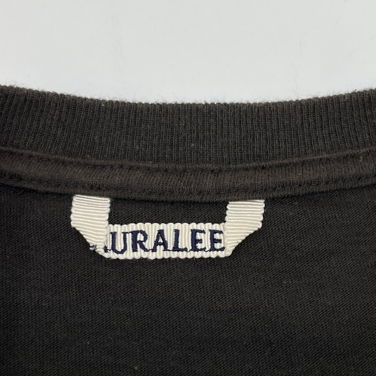 AURALEE 26SS Brushed Organic Cotton T-Shirt Black Size 4