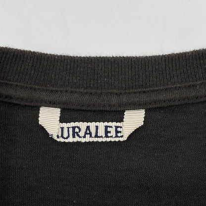 AURALEE 26SS Brushed Organic Cotton T-Shirt Black Size 4