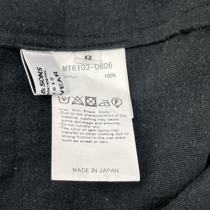 MAATEE&SONS 26SS Suvin Cotton French Seam Tee Black Size 2