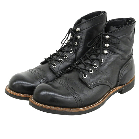 Red Wing Iron Ranger Leather Boots Black Size US 7