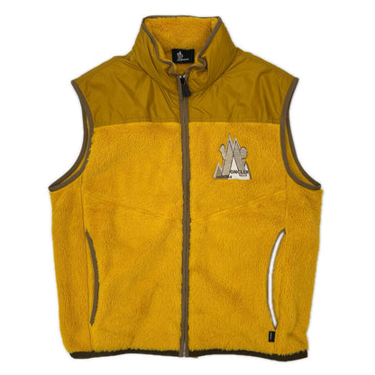 MONCLER 24AW GRENOBLE Yellow Polartec Fleece Vest Size L