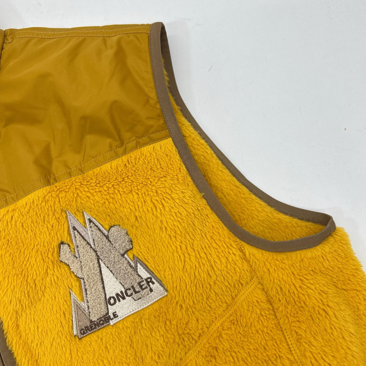MONCLER 24AW GRENOBLE Yellow Polartec Fleece Vest Size L