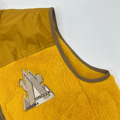 MONCLER 24AW GRENOBLE Yellow Polartec Fleece Vest Size L