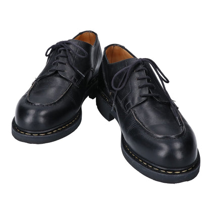 Paraboot Chambord U-Tip Leather Shoes Black Size UK 6.5