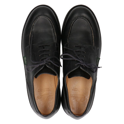 Paraboot Chambord U-Tip Leather Shoes Black Size UK 6.5