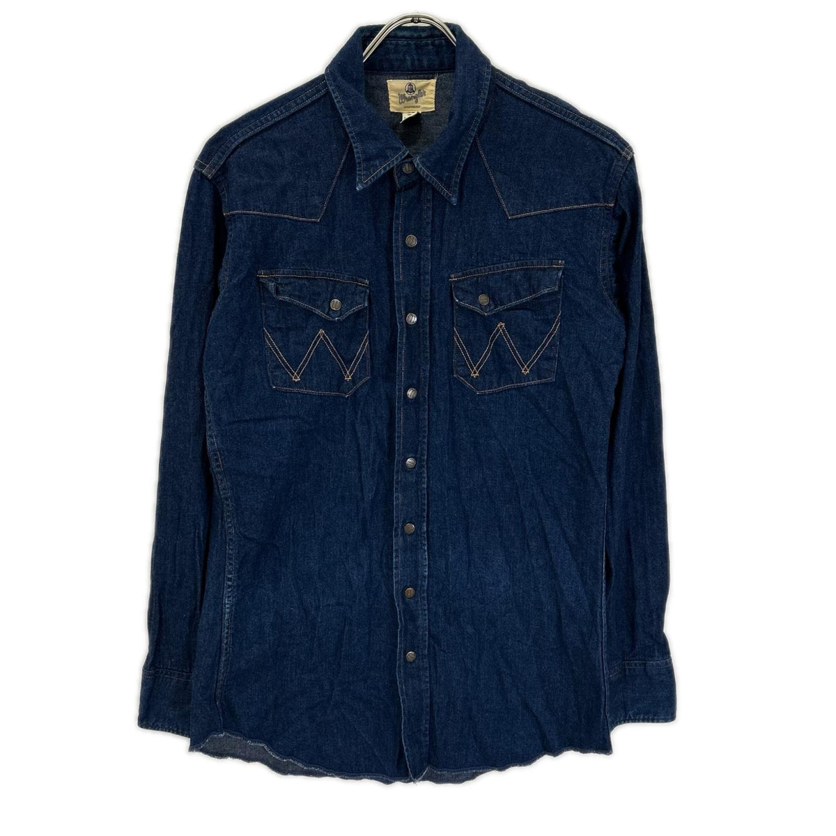 Wrangler Indigo M5027 27MW Western Shirt Size 15－16