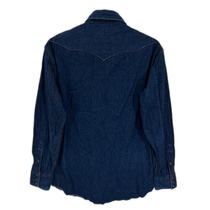 Wrangler Indigo M5027 27MW Western Shirt Size 15－16