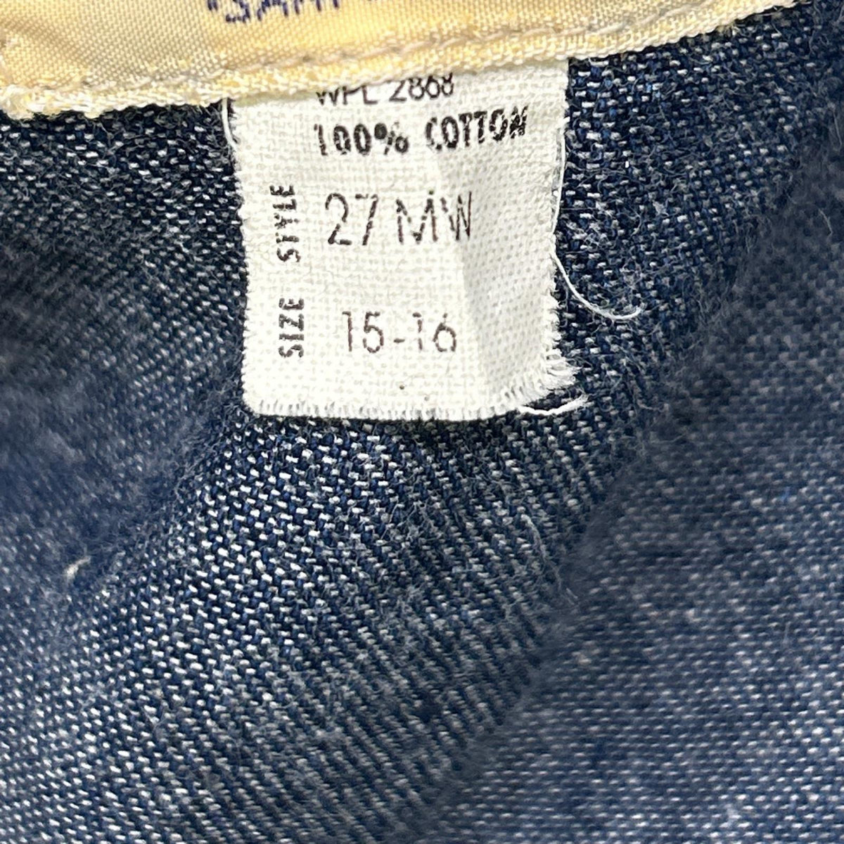 Wrangler Indigo M5027 27MW Western Shirt Size 15－16