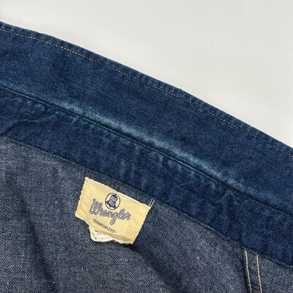 Wrangler Indigo M5027 27MW Western Shirt Size 15－16