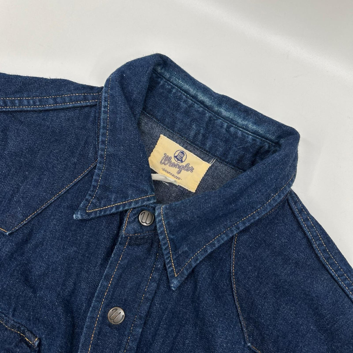 Wrangler Indigo M5027 27MW Western Shirt Size 15－16
