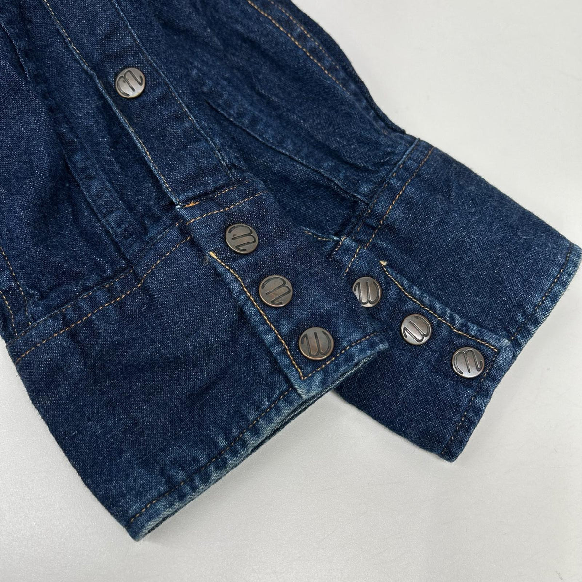 Wrangler Indigo M5027 27MW Western Shirt Size 15－16