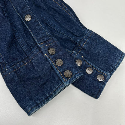 Wrangler Indigo M5027 27MW Western Shirt Size 15－16
