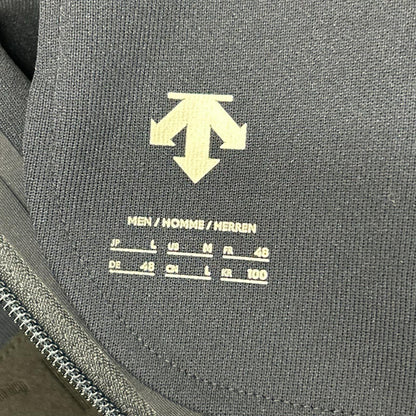 DESCENTE Navy Tech Jacquard Hoodie Jacket Size L
