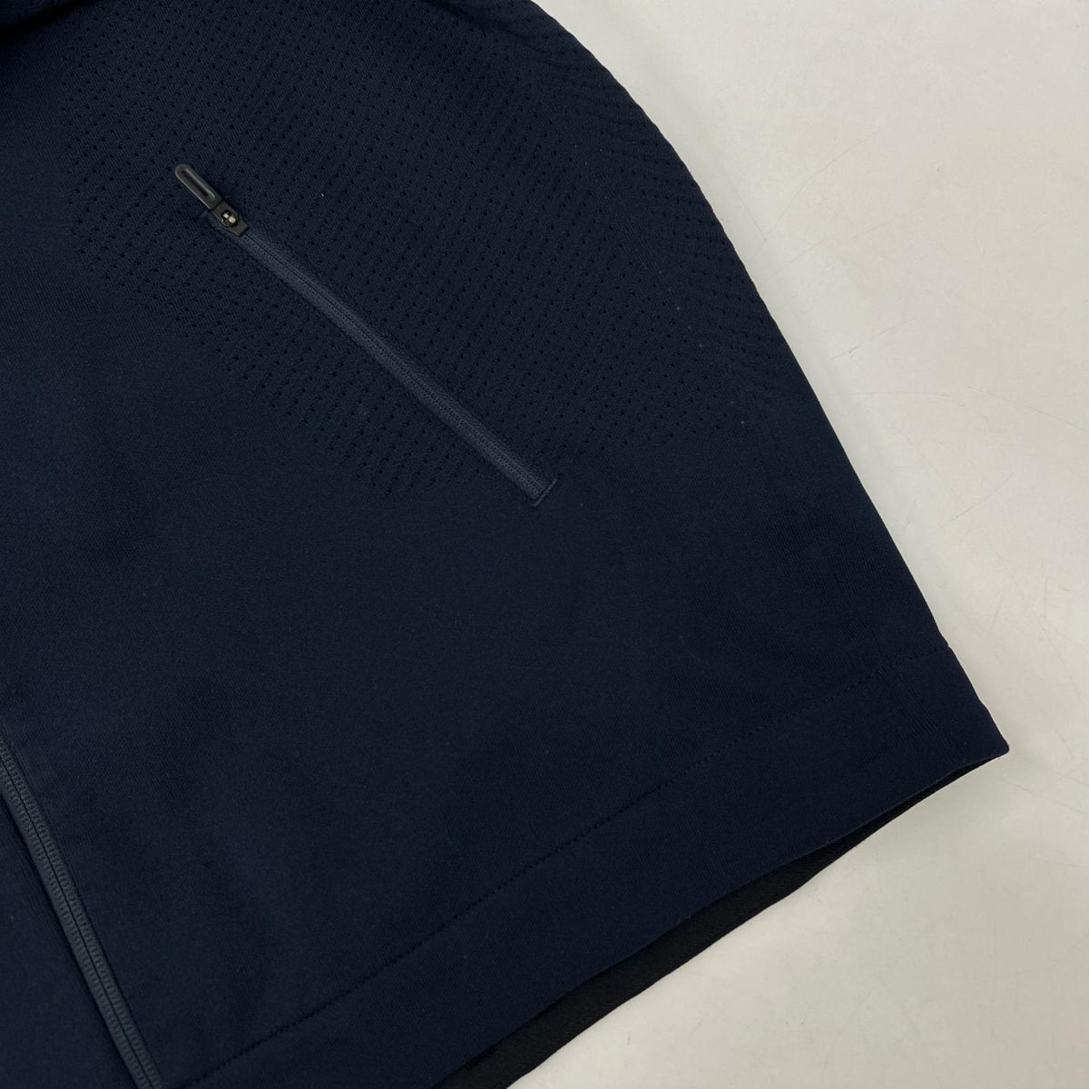 DESCENTE Navy Tech Jacquard Hoodie Jacket Size L