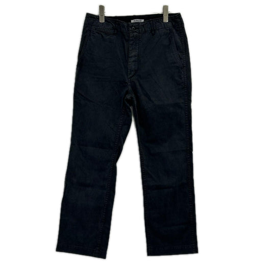AURALEE Cotton Garment-Dyed Finx Light Pants Black Size 3