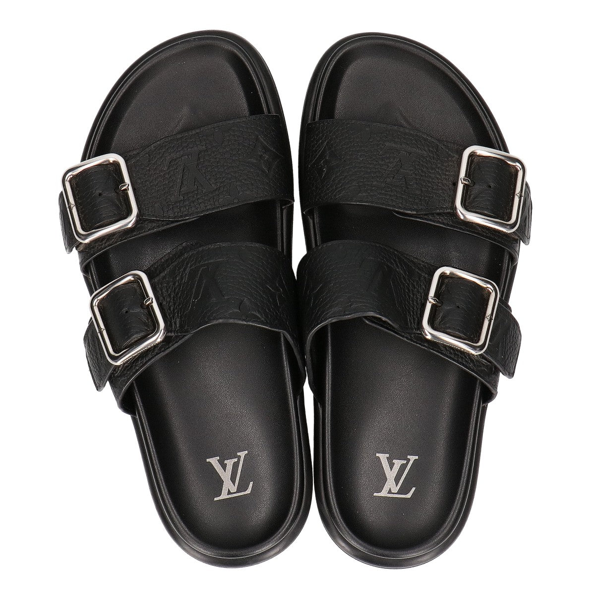 LOUIS VUITTON LV Venice Mules Noir Sandals Size UK 6