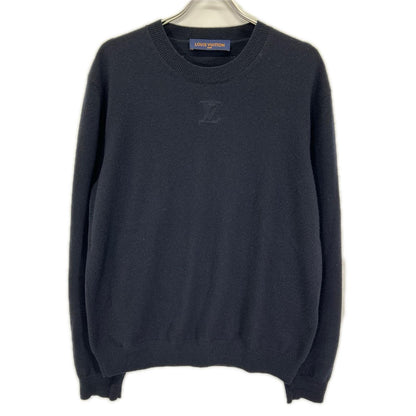 LOUIS VUITTON 22SS Cashmere Silk LV Knit Navy Size L